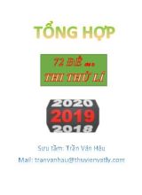 Tổng hợp 72 đề thi thử Lí năm 2019 - Bộ 1 - Trần Văn Hậu